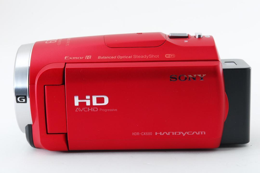 箱付き極美品】SONY HDR-CX680 レッド ハンディカム ビデオカメラ