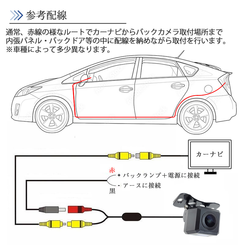 AVIC-ZH0999W AVIC-ZH0999L AVIC-ZH0999S 対応 バックカメラ 高画質 安心の配線加工済み 【CA01】_画像7