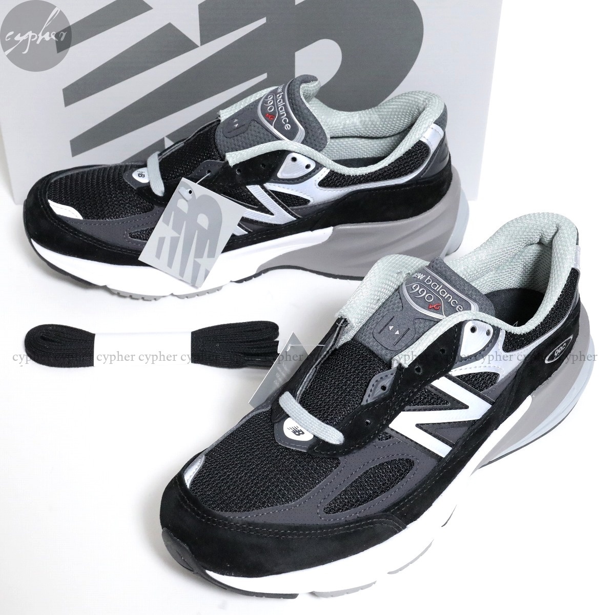US8.5 26.5cm 新品 23SS USA製 NEW BALANCE M990BK6 ブラック