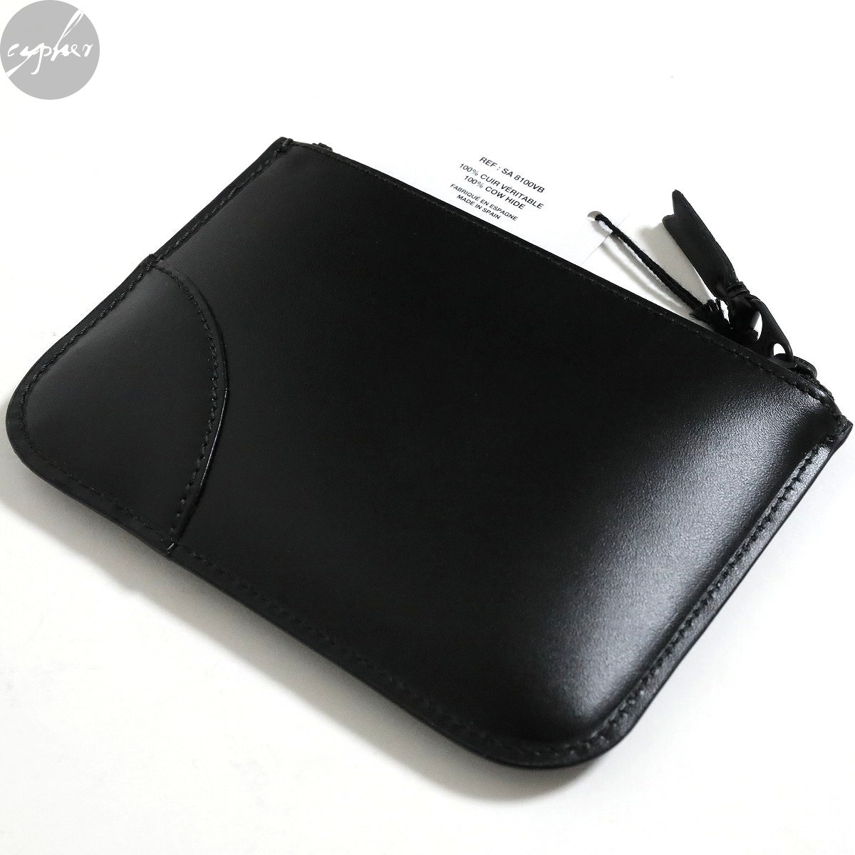  new goods Comme des Garcons wallet SA8100VB Berry black WALLET purse leather . inserting card inserting change purse . coin case pouch black 