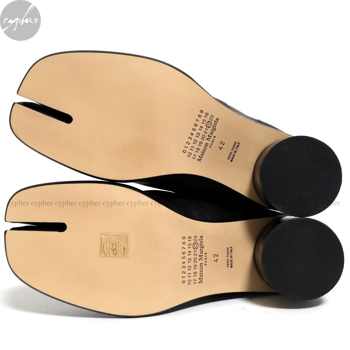 42 27cm 新品 23SS Maison Margiela 22 レザー タビ ブーツ ブラック