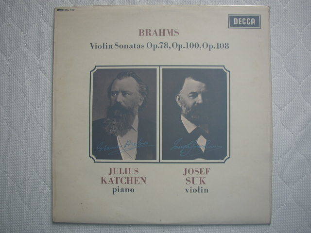 英盤『スーク＆カッチェン：ブラームス/バイオリン・ソナタ全曲』　SXL6321