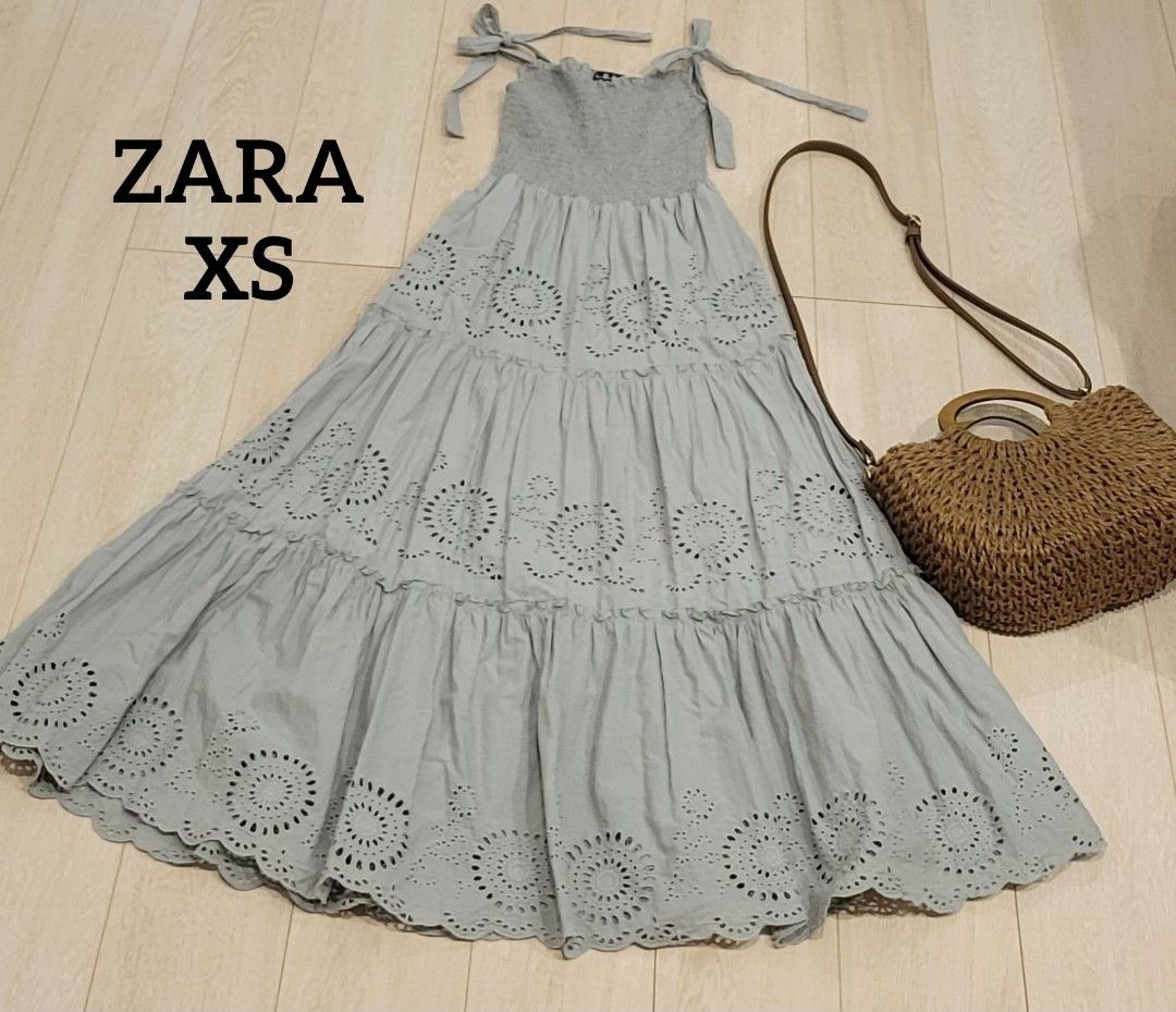 本日で売り切ります】ZARA ザラ カットワーク刺繍 ロング マキシ 本日で売り切ります】ZARA ザラ カットワーク刺繍 ロング マキシ