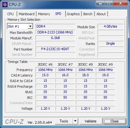 G.SKILL (F4-2133C15D-8GNT) PC4-17000 (DDR4-2133) 4GB ★一本のみ★_画像4
