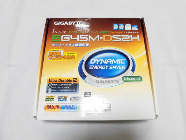 GIGABYTE GA-EG45M-DS2H (INTEL G45) LGA775 MicroATX BOX ★箱付属品全付★_画像1