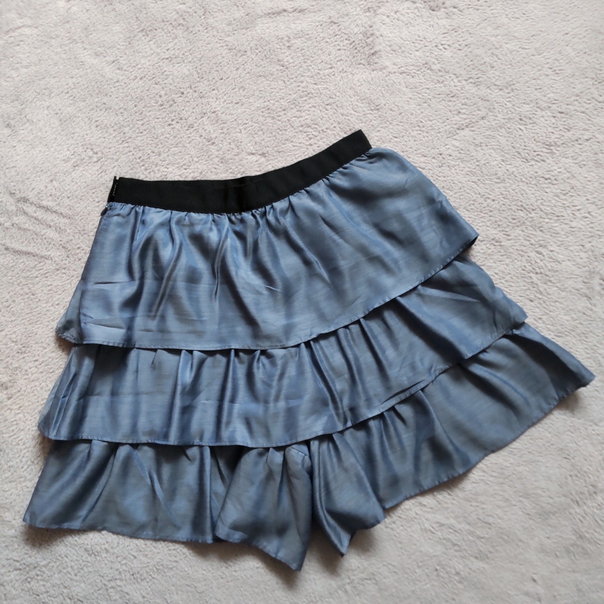 ROPE Rope юбка-брюки юбка юбка-брюки шорты M синий blue оборка Flare flair Layered брюки как новый 