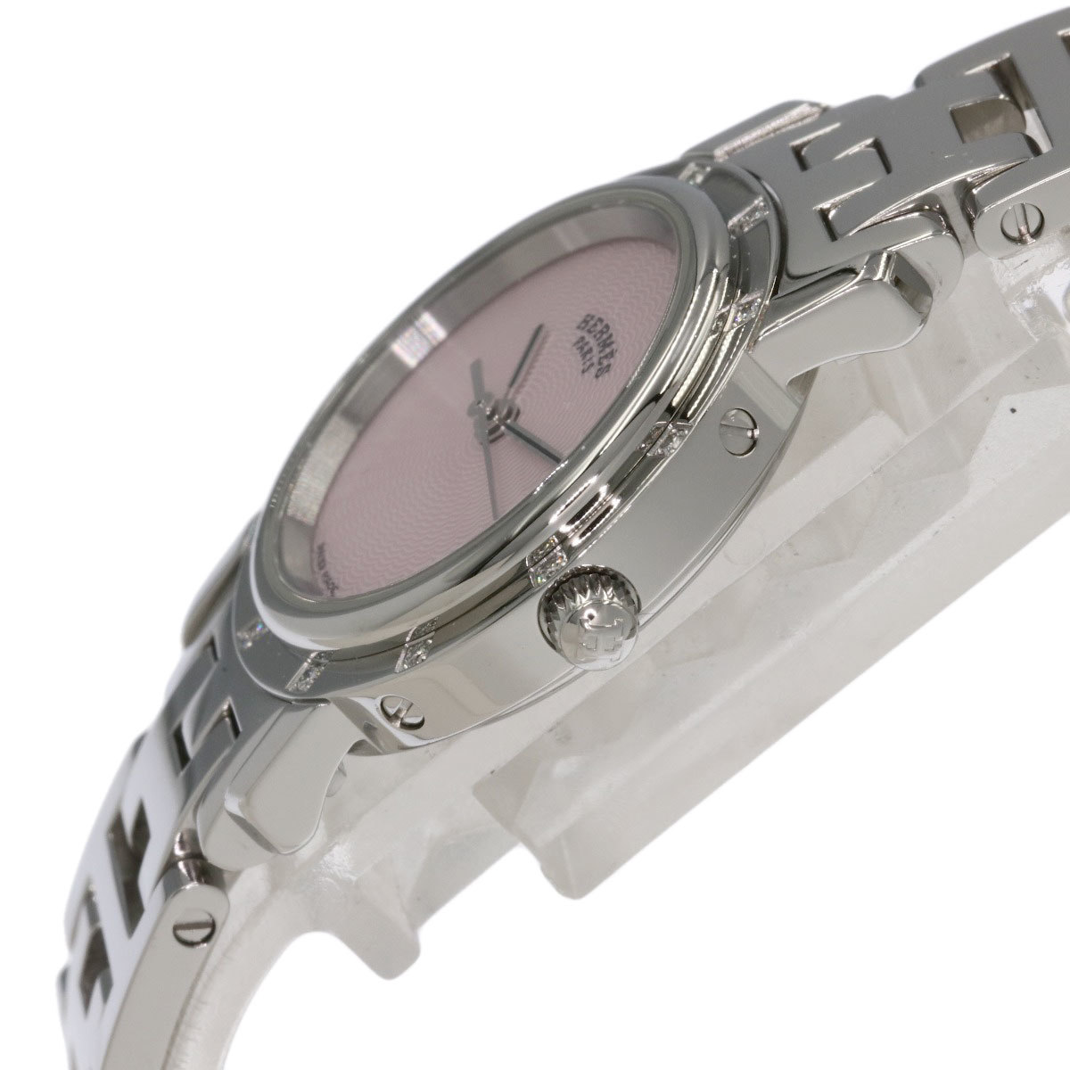 HERMES エルメス CL4.230 クリッパーナクレ 12P ダイヤモンド 腕時計