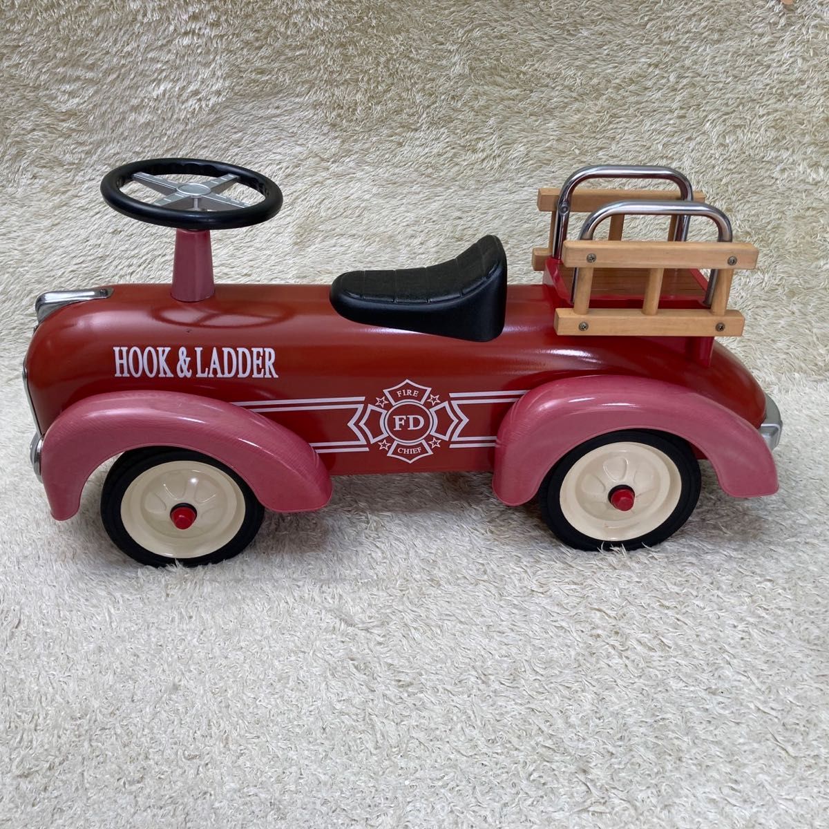【希少】HOOK & LADDER アルタバーグ 消防車 キッズカー インテリア おもちゃ アメリカ レトロ