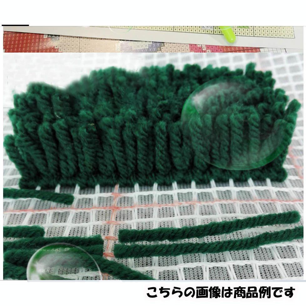 手芸 ラッチフックキット 毛糸 セット DIY ラグ 絨毯 敷物 丸型 猫 ZD113_画像4