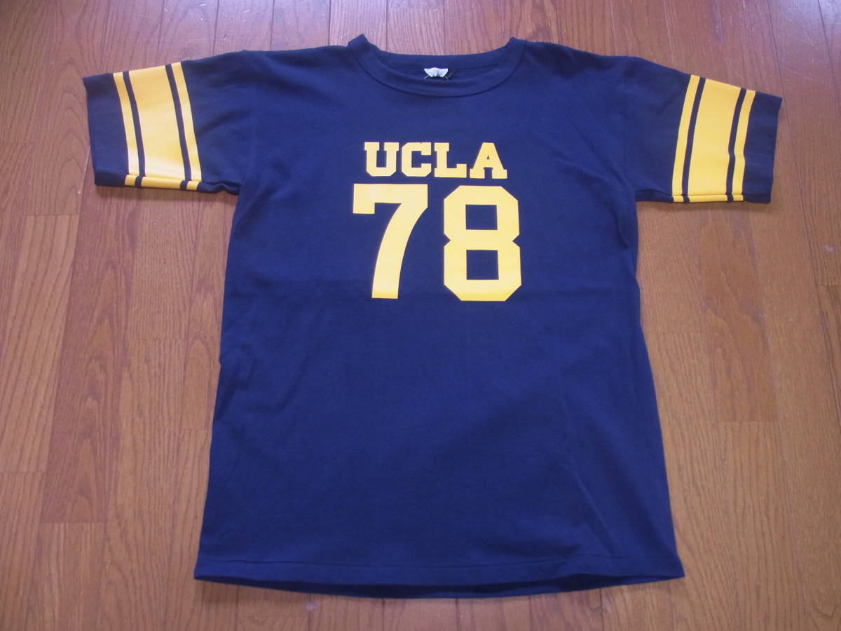 235-139/新品/日本製/Champion/チャンピオン/TRUE TO ARCHIVES/UCLA/WIN Tシャツ/フットボールTシャツ/L/ネイビー