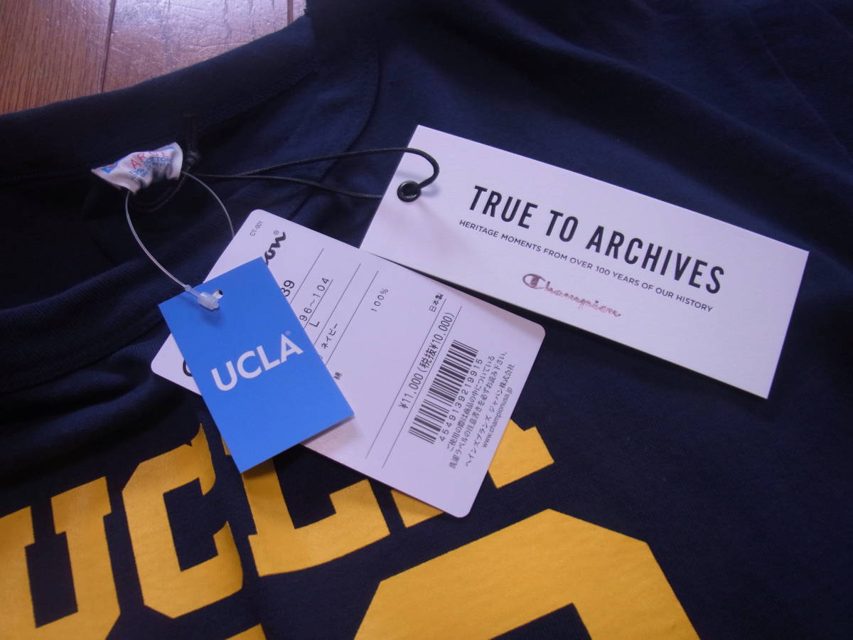 235-139/新品/日本製/Champion/チャンピオン/TRUE TO ARCHIVES/UCLA/WIN Tシャツ/フットボールTシャツ/L/ネイビー_画像5