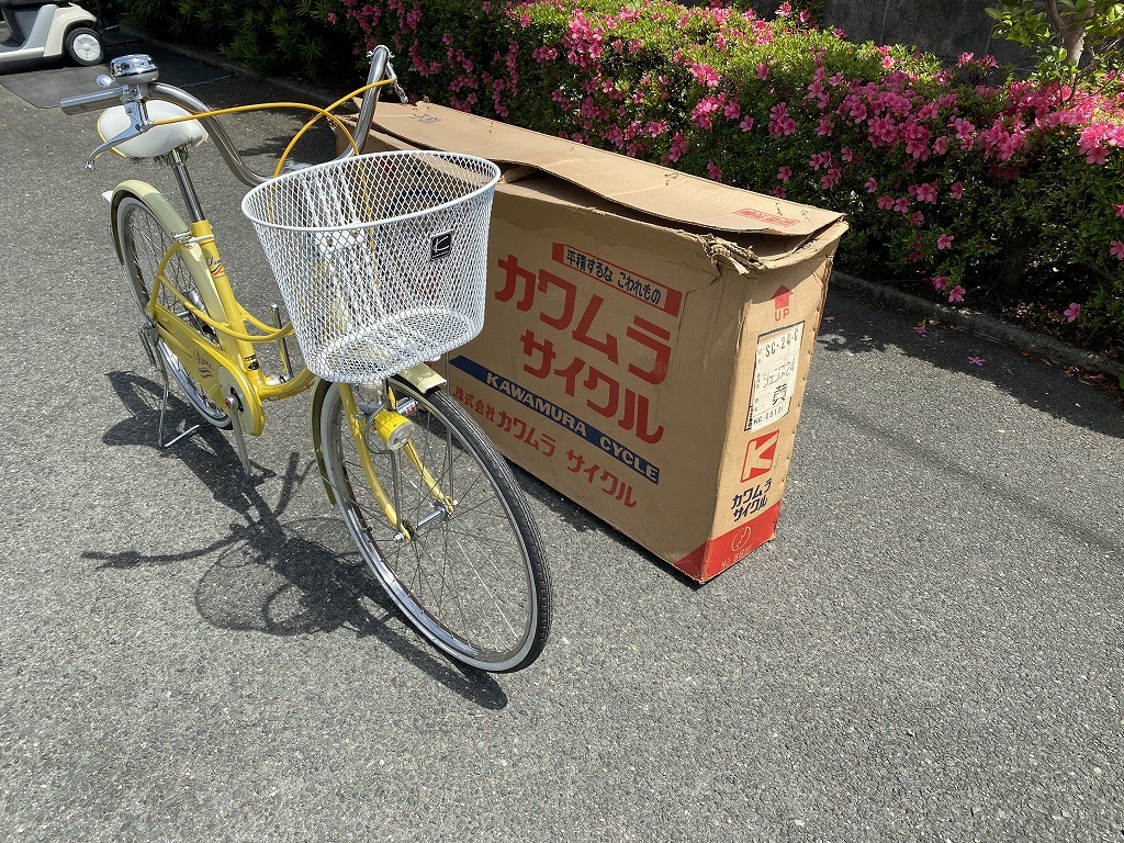  unused car Kawamura cycle jenn24 type single yellow series reference 137cm~163cm SC-24-C dead stock river .