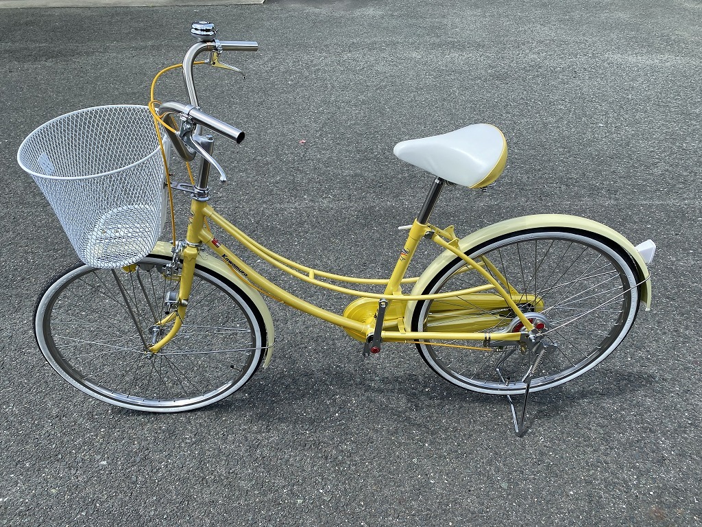  unused car Kawamura cycle jenn24 type single yellow series reference 137cm~163cm SC-24-C dead stock river .