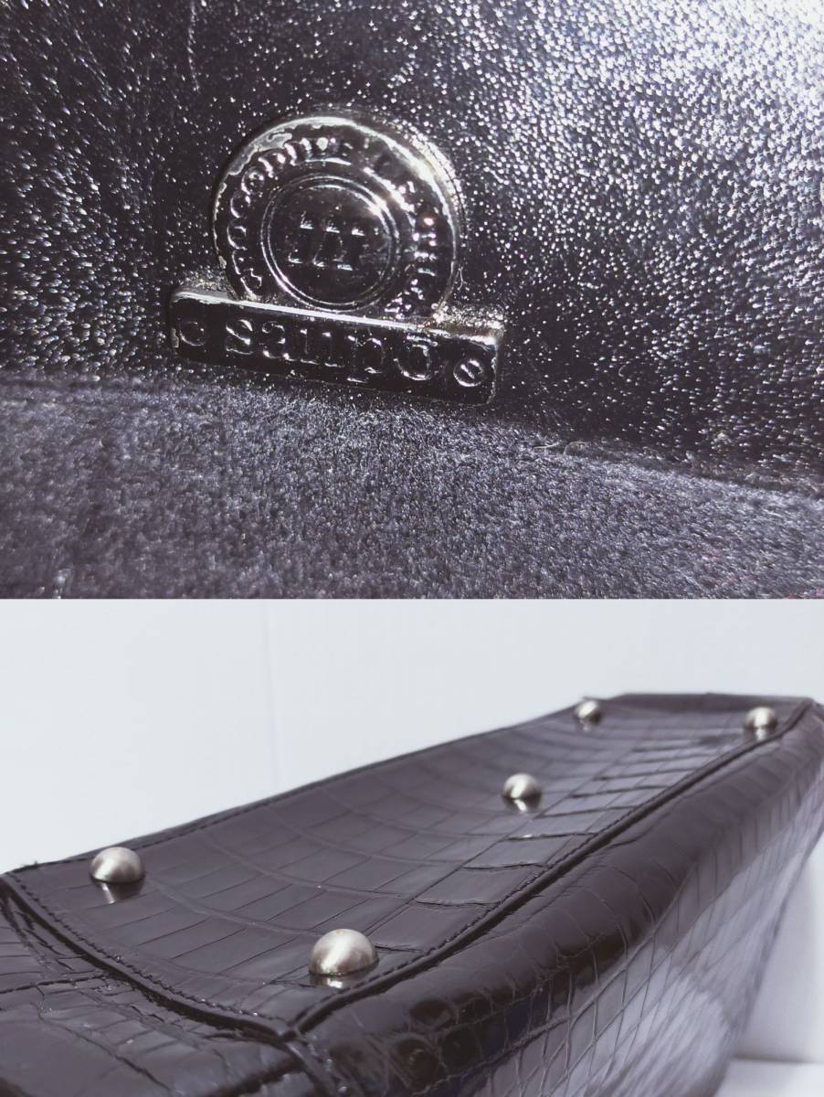 NG192】SANPO サンポー クロコダイル バッグ JRA ハンドバッグ NG192】SANPO サンポー クロコダイル バッグ JRA ハンドバッグ