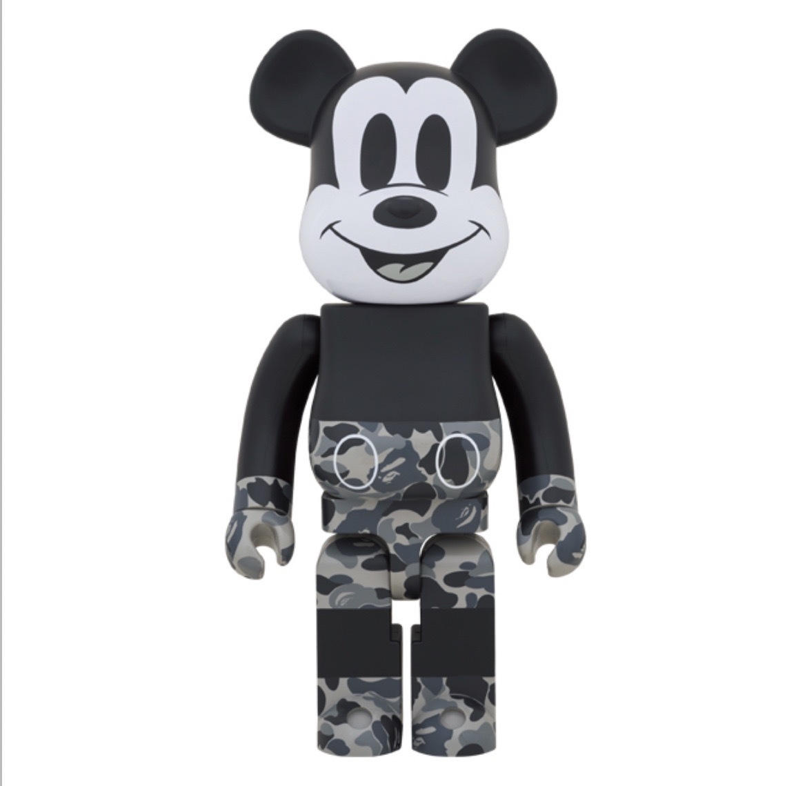 MEDICOM TOY BE@RBRICK BAPE MICKEY MOUSE MONOTONE Ver.. BLACK WHITE