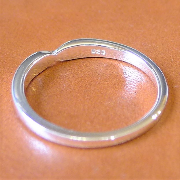 SR2281 ring silver 925. ring 18 number simple twist free shipping 