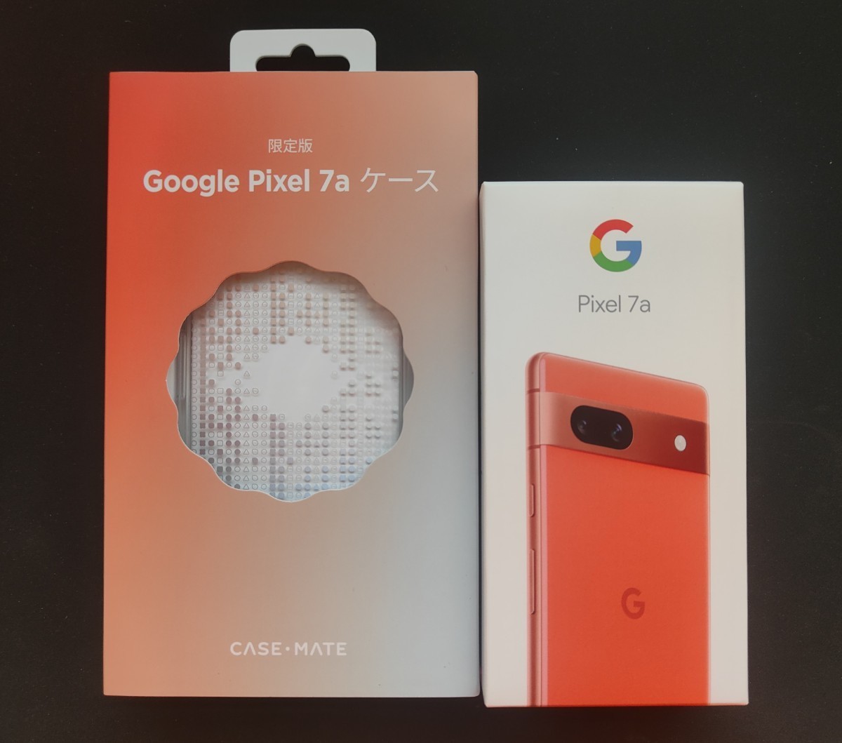 【送料無料】新品未開封 Google Pixel7a coral 128G　　グーグル ストア 購入 simフリー 限定ケース付き Google Pixel スマートフォン _画像1