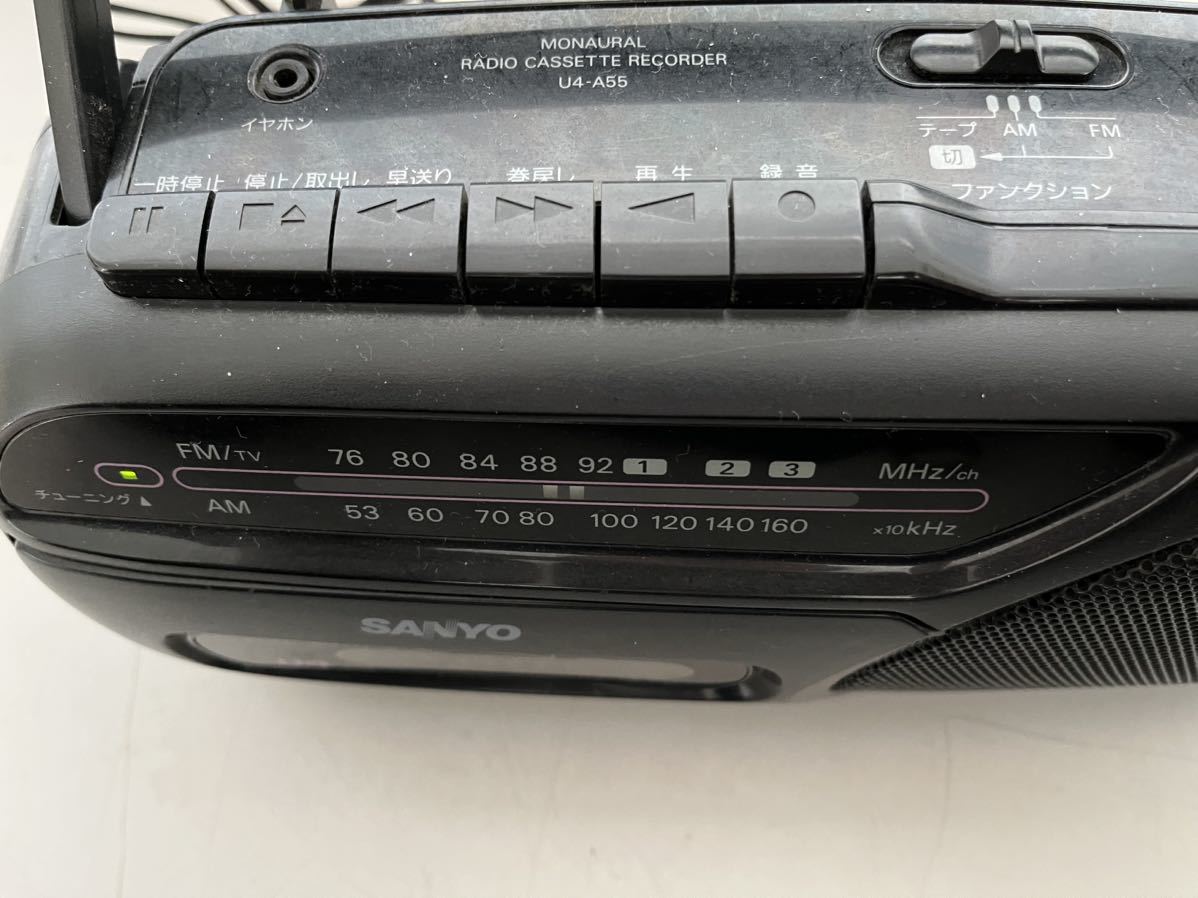 G051114 三洋 SANYO ラジカセ ラジオカセットレコーダー U4-A55の画像3