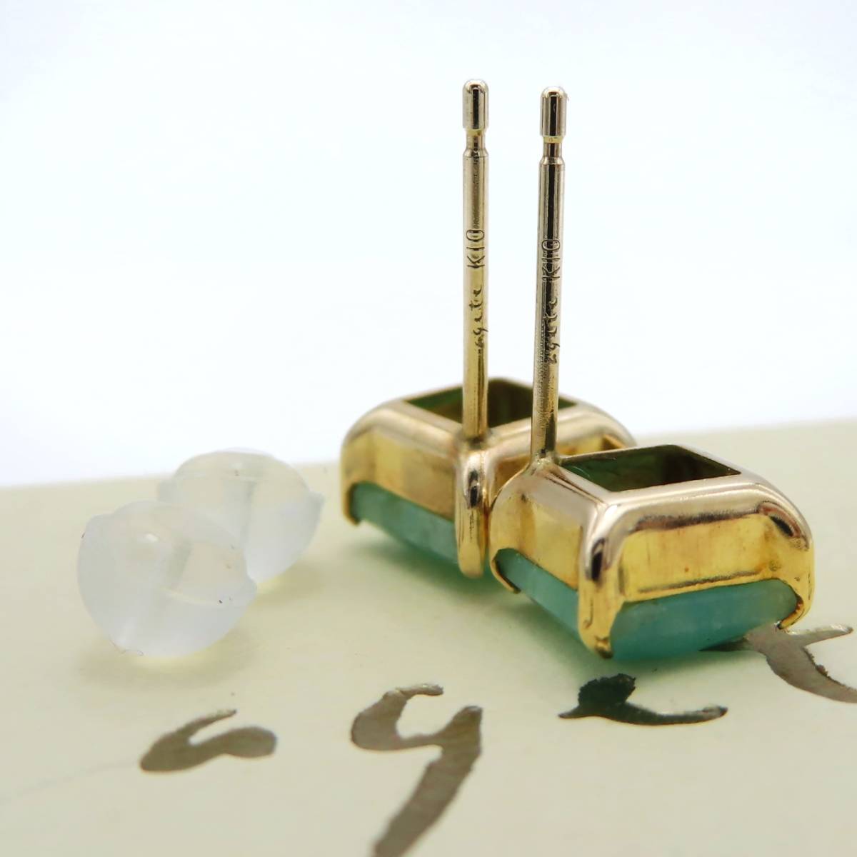 センスのいい お歳暮 送料無料】極希少 美品 グリーン スクエア アガット agete ピアス