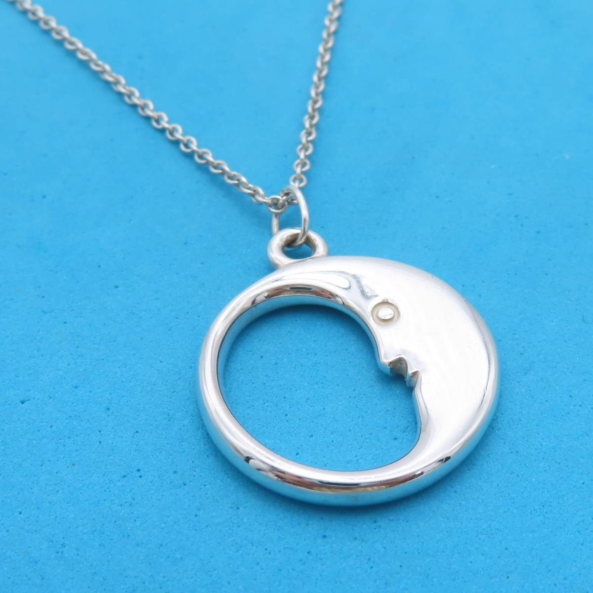 輝く高品質な 極希少 美品 Tiffany&Co ティファニー ムーン フェイス シルバー その他