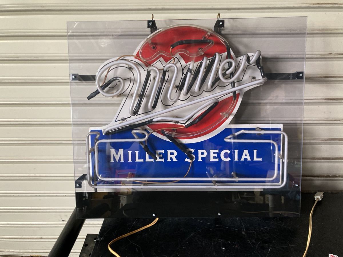 MILLER SPECIAL ミラービール アメリカンダイナー ネオン管 ネオン看板 ネオンサイン 屋内専用 店舗什器 電装品電飾 看板照明 USA_画像1