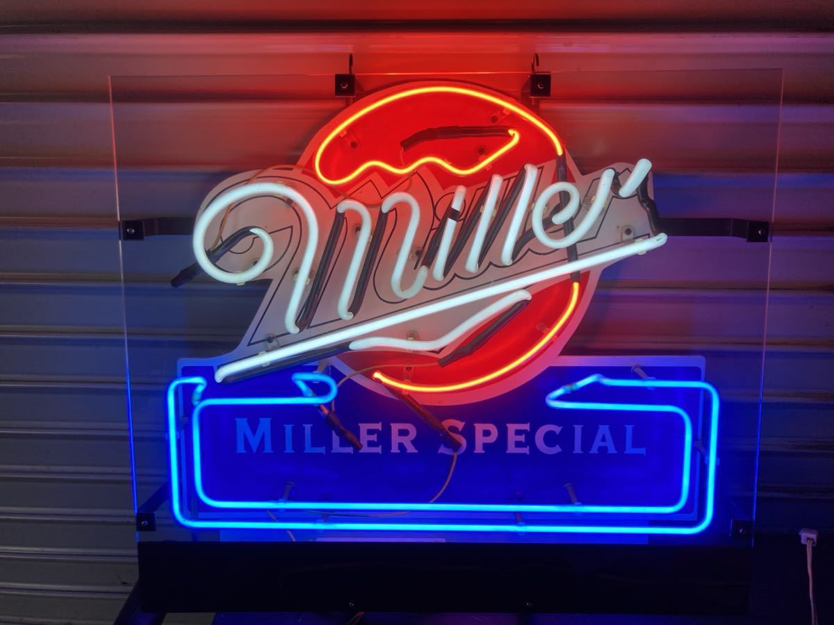 MILLER SPECIAL ミラービール アメリカンダイナー ネオン管 ネオン看板 ネオンサイン 屋内専用 店舗什器 電装品電飾 看板照明 USA_画像4