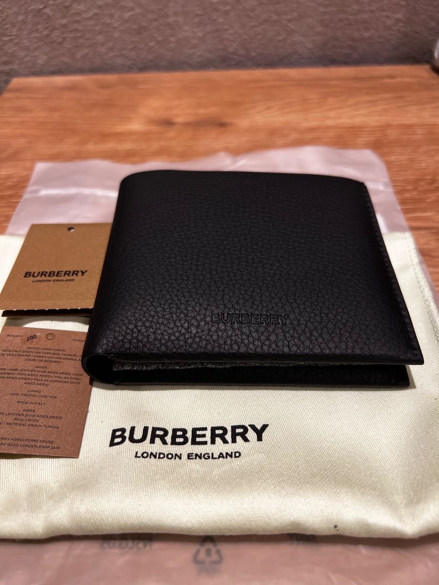 Burberry バーバリー 財布 二つ折り 黒 ブラック 新品 未使用 二つ折り財布