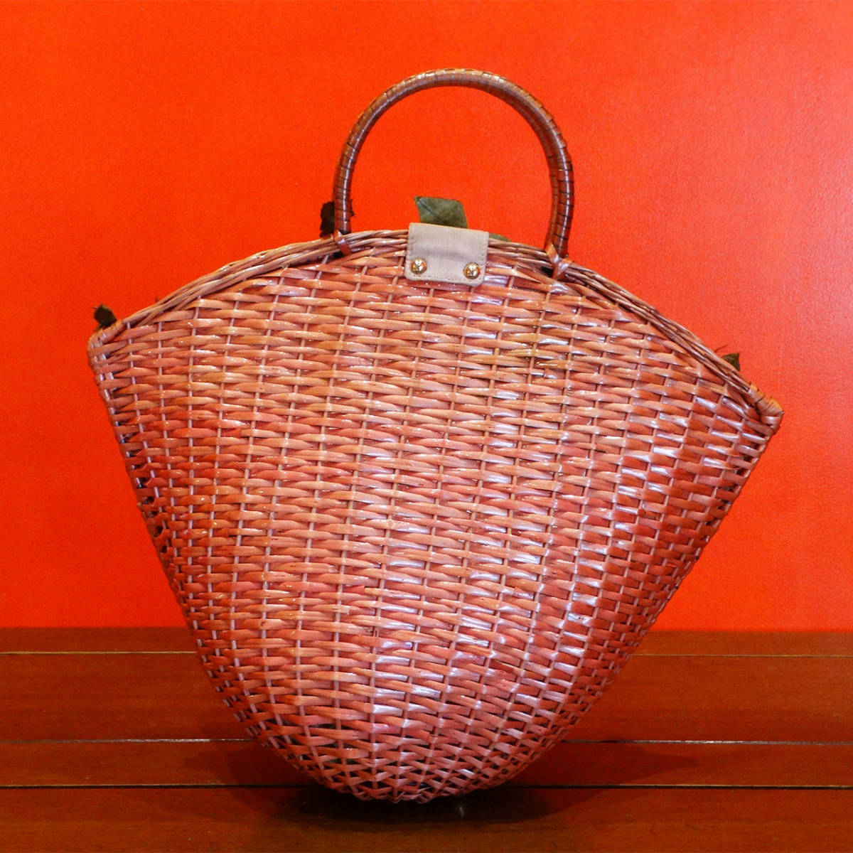 ★70s Capaf Italy Vintage fruit basket bag_画像3
