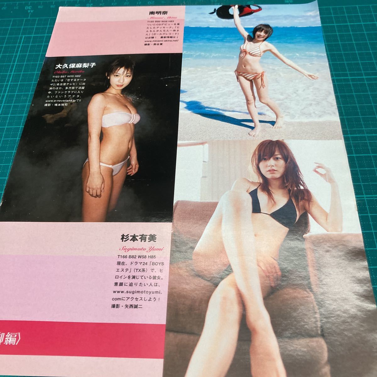 C1　切り抜き　小倉優子安田美沙子白鳥百合子南明奈大久保麻梨子杉本有美_画像2