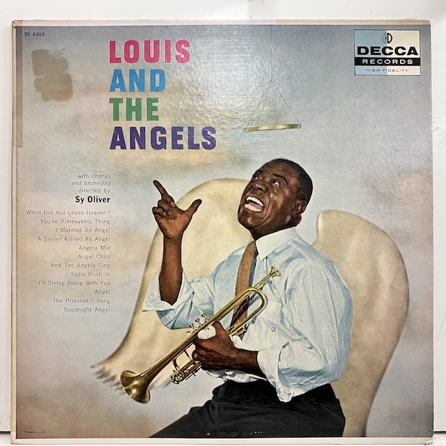 ●即決VOCAL LP Louis Armstrong / Louis And The Angels DL8488 jv4579 米オリジナル、黒銀小Dg モノラル