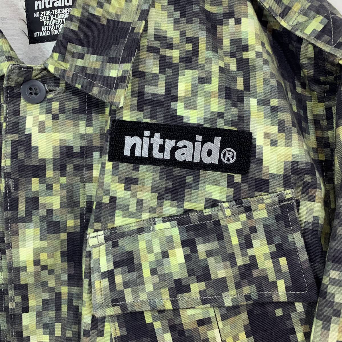 [ очень редкий ]nitraid настоящий we domo The ik зеленый XL милитари рубашка жакет REAL WEED утка общий рисунок Nitraid 