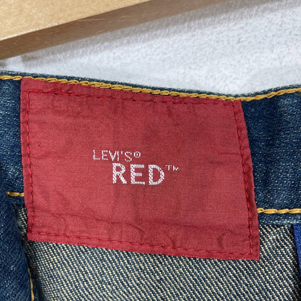 【初期】Levi's RED デニム パンツ 26×30 インディゴ 立体裁断 ブーツカット グリーン モデル イタリア製 リーバイス レッド_画像8