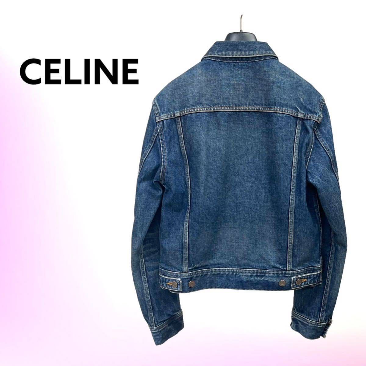 CELINE セリーヌ ロゴボタン トラッカー デニムジャケット メンズ エディ期