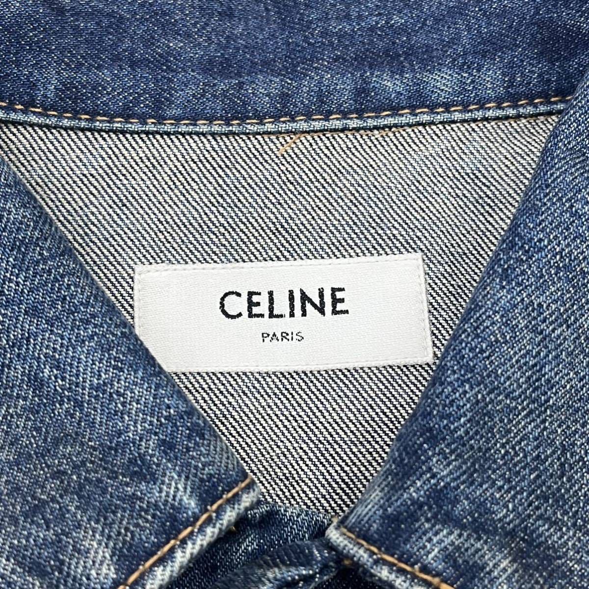 CELINE セリーヌ ロゴボタン トラッカー デニムジャケット メンズ エディ期