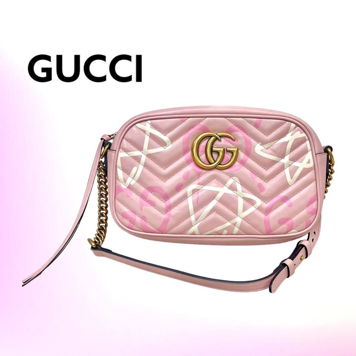 高級 GUCCI グッチ GGマーモント グッチゴースト プリント