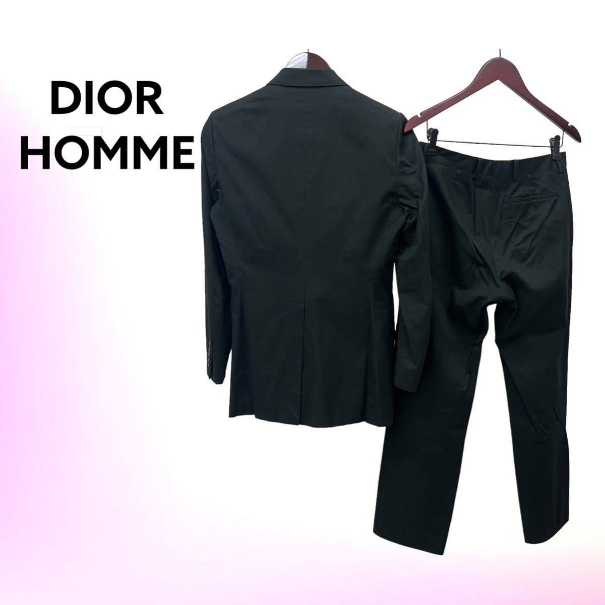 DIOR HOMME ディオールオム 05SS コットン シングル テーラードジャケット＆スラックスパンツ セットアップスーツ 5EH1072084