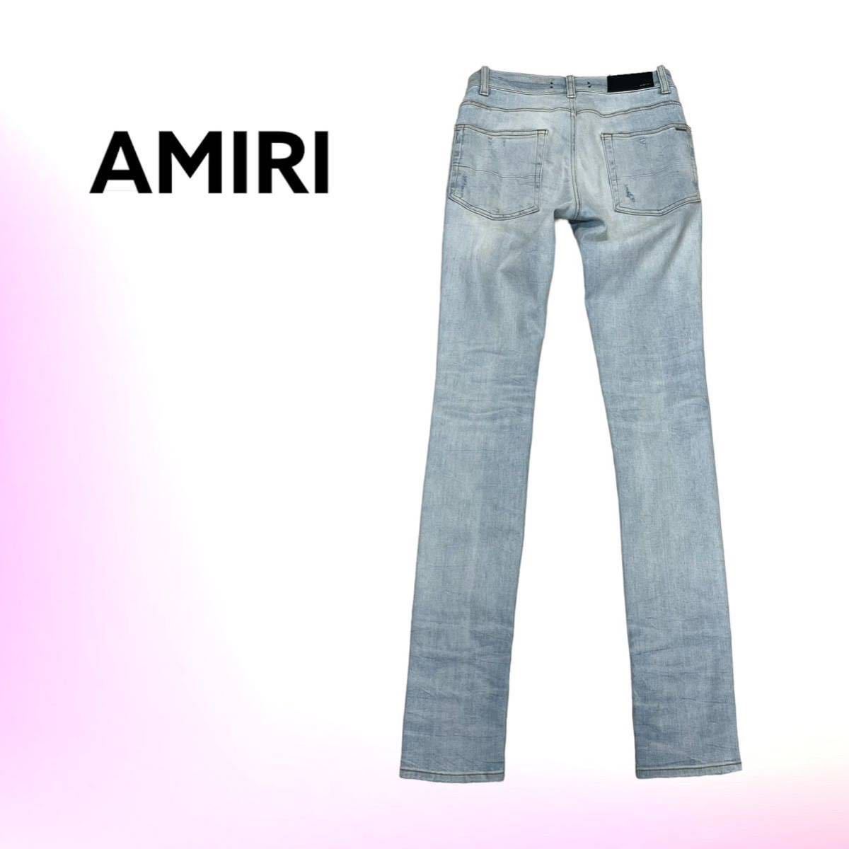 AMIRI アミリ ボタンフライ ダメージ加工 スキニージーンズ デニム