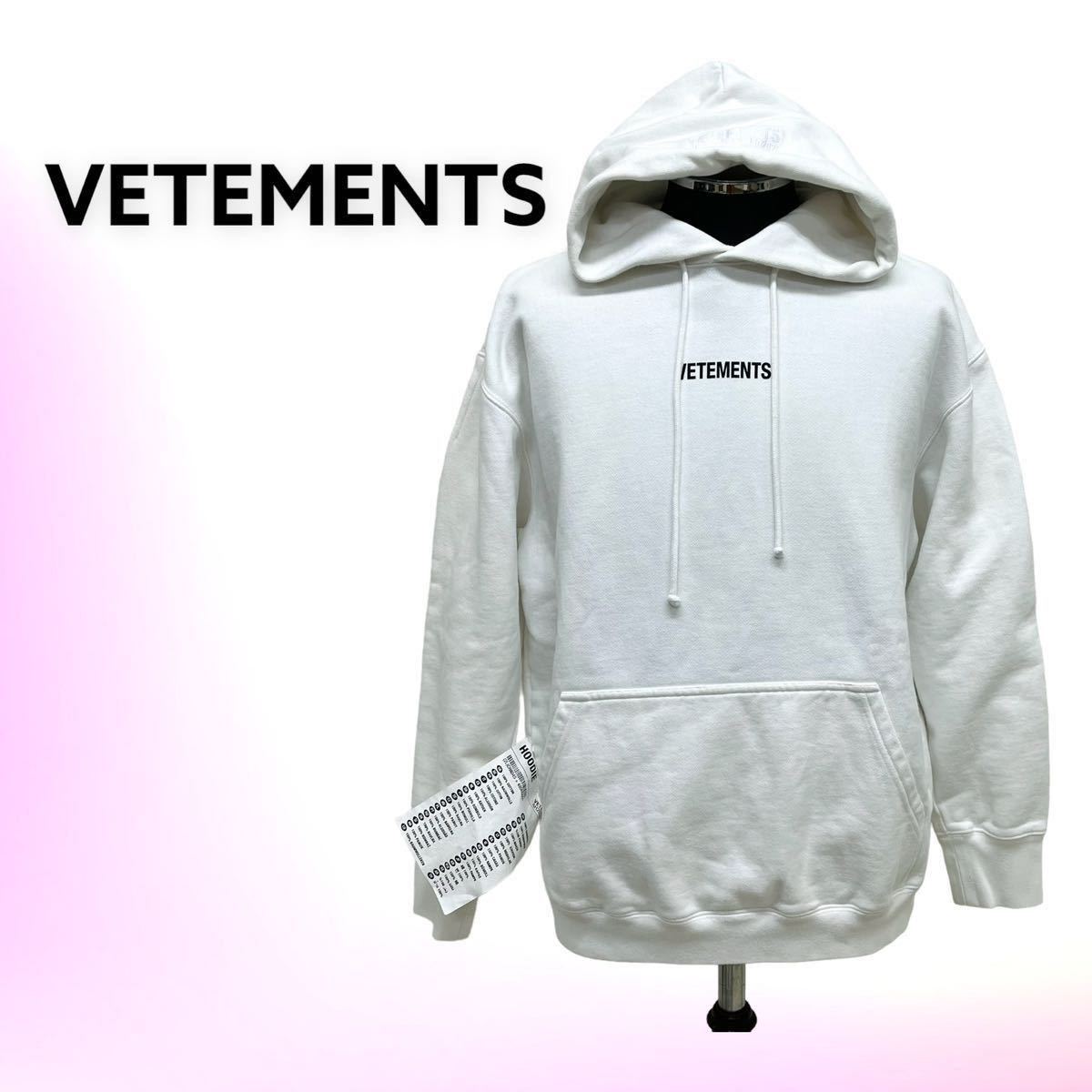 VETEMENTSvetomon19AW Logo print big tag pull over fender -ti- Parker unisex UAH20TR725