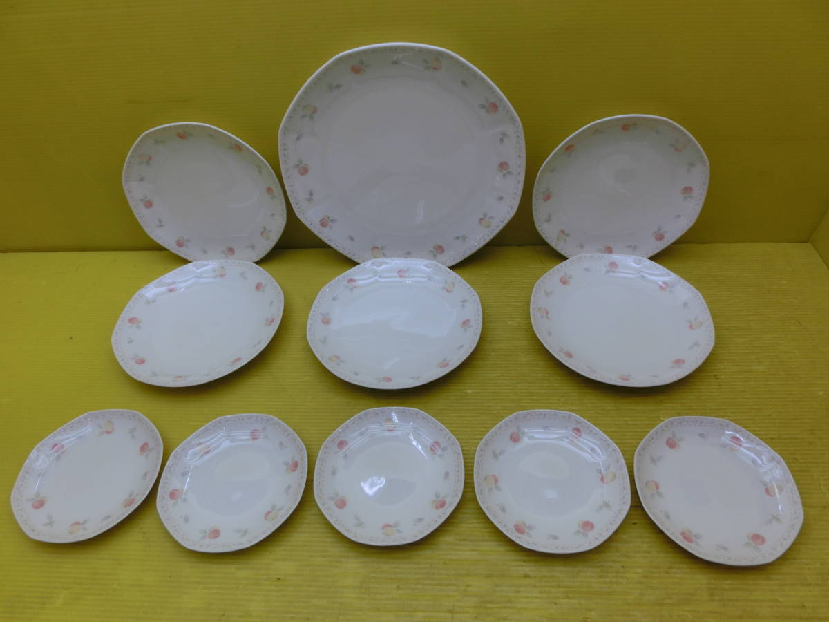 【日本産】 送料無料◆ノリタケ【コンテンポラリー◆ピーチ柄 15cm 21 パーティーセット】桃柄プレート皿11枚セット◆30 ノリタケ 【日本産】 送料無料◆ノリタケ【コンテンポラリー◆ピーチ柄 15cm 21 パーティーセット】桃柄プレート皿11枚セット◆30 ノリタケ