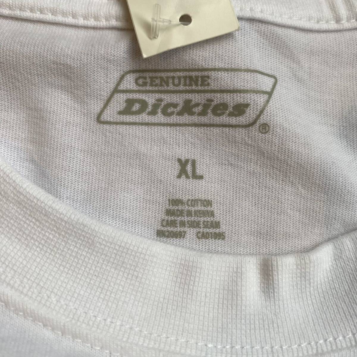 新品 Dickies ディッキーズ 半袖 メンズ 長袖 Tシャツ ロンT ロングスリーブ XL ホワイト ポケット アウトドア タグ付き未使用品 T1967_画像4
