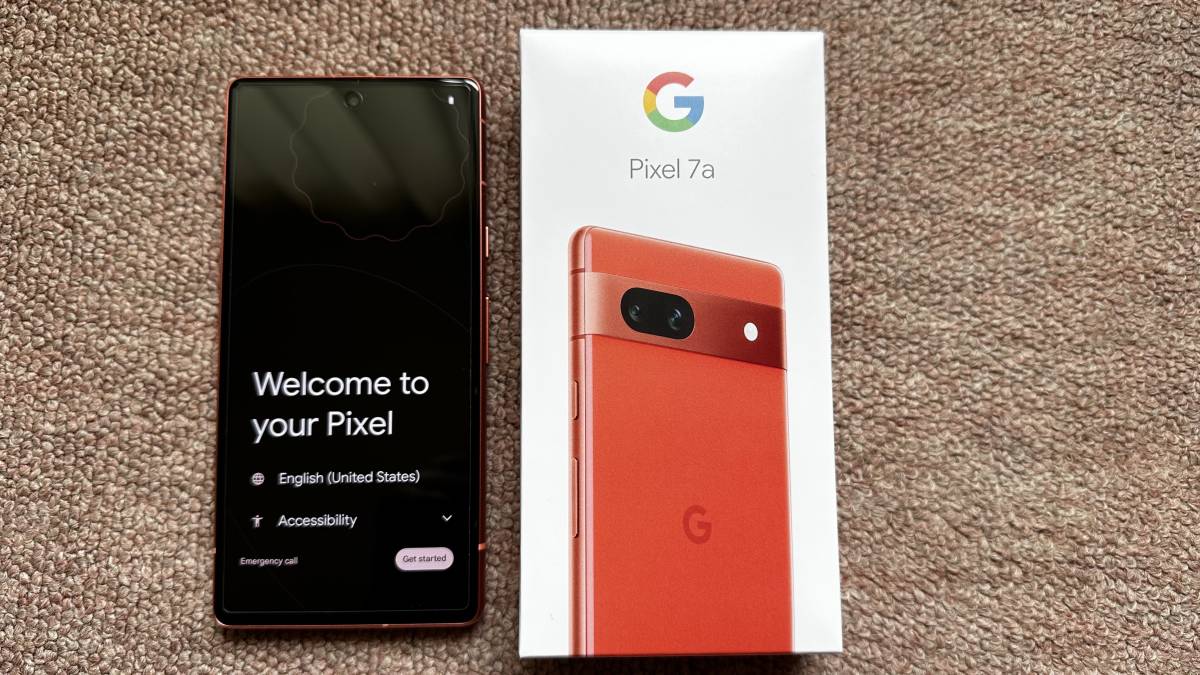 Google Pixel7a 128GB Coral SIMフリー エンタメパック、pixel Stand第2世代セット 新品同様 