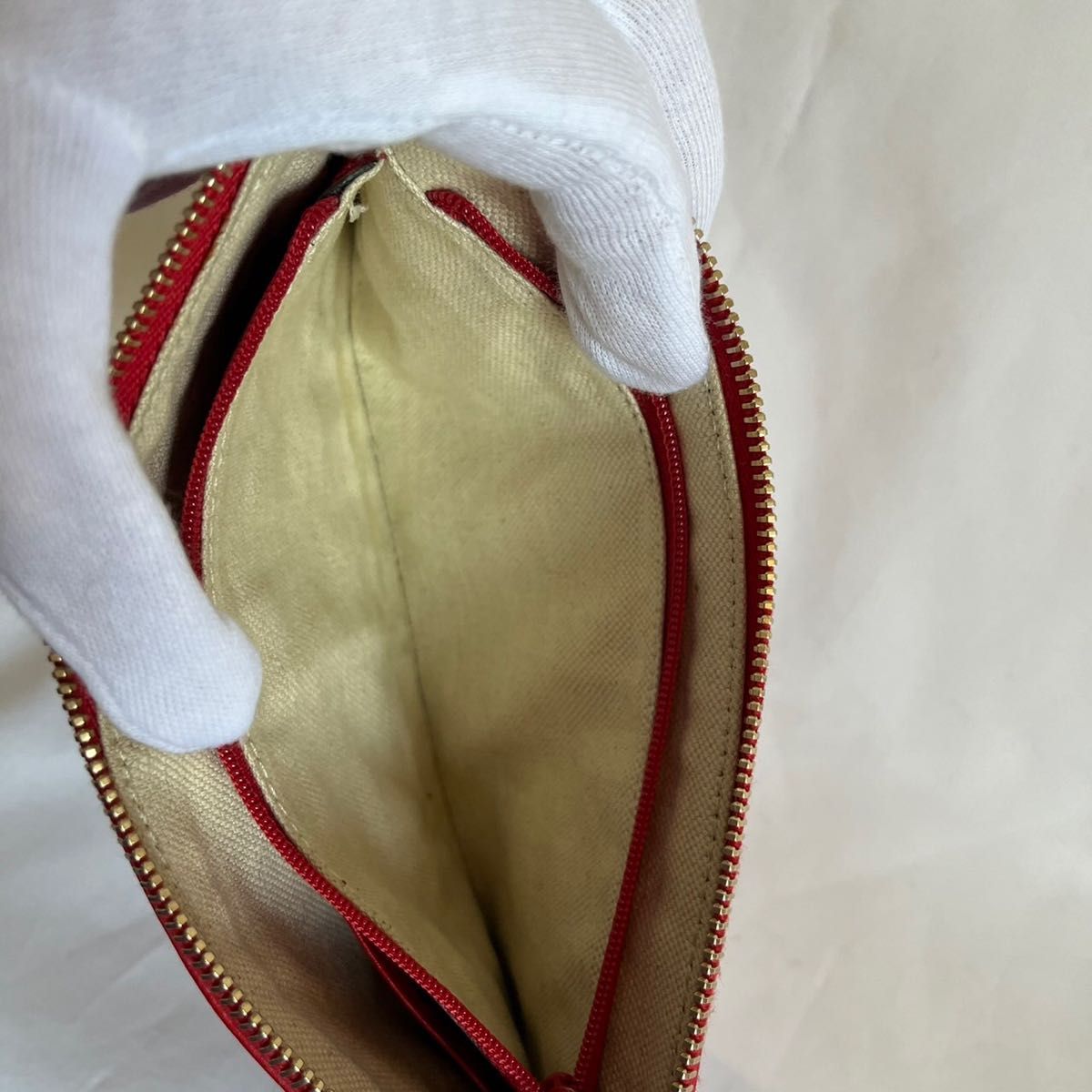 GUCCI グッチ リストレットポーチ 財布 ポーチ レッド カード入れ SOHO