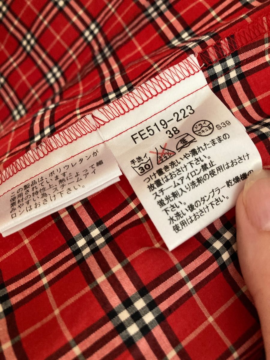 バーバリーブルーレーベル チェック柄 長袖シャツ チェック バーバリーブルーレーベル チェック柄 長袖シャツ チェック