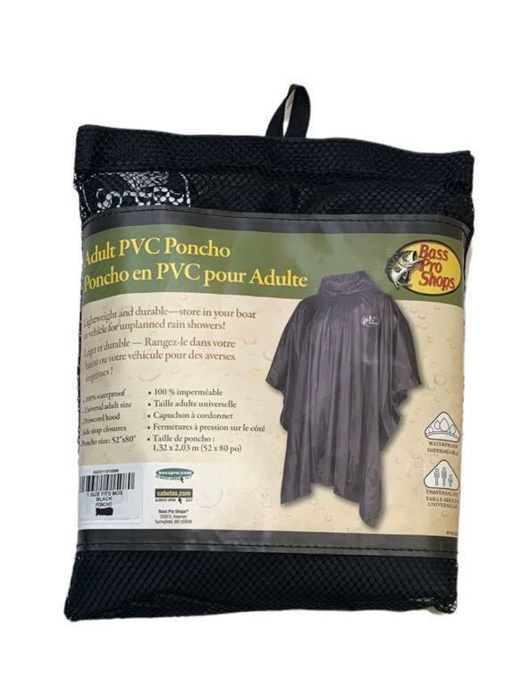 新品 BASS PRO ポンチョ FISHING フィッシング PVC PONCHO未使用品 川釣り バスプロ BASS PRO SHOPS