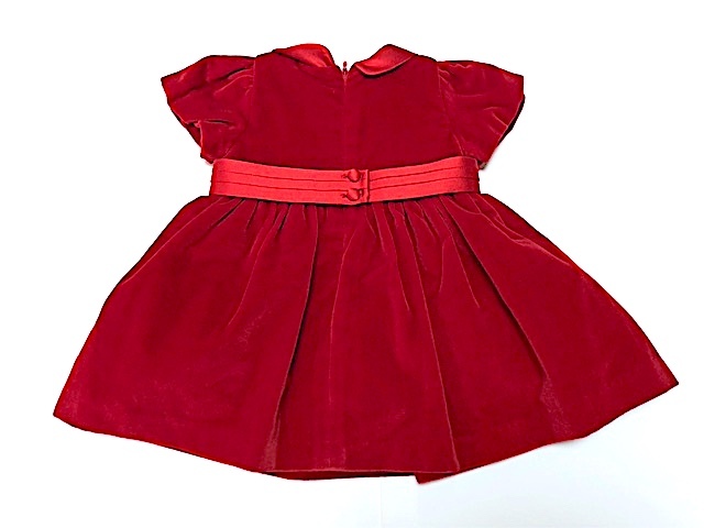  2 пункт покупка бесплатная доставка! 2A48 превосходный товар patachoupata колодка короткий рукав велюр лента One-piece 68.6 месяцев ребенок одежда детская одежда платье формальный красный 