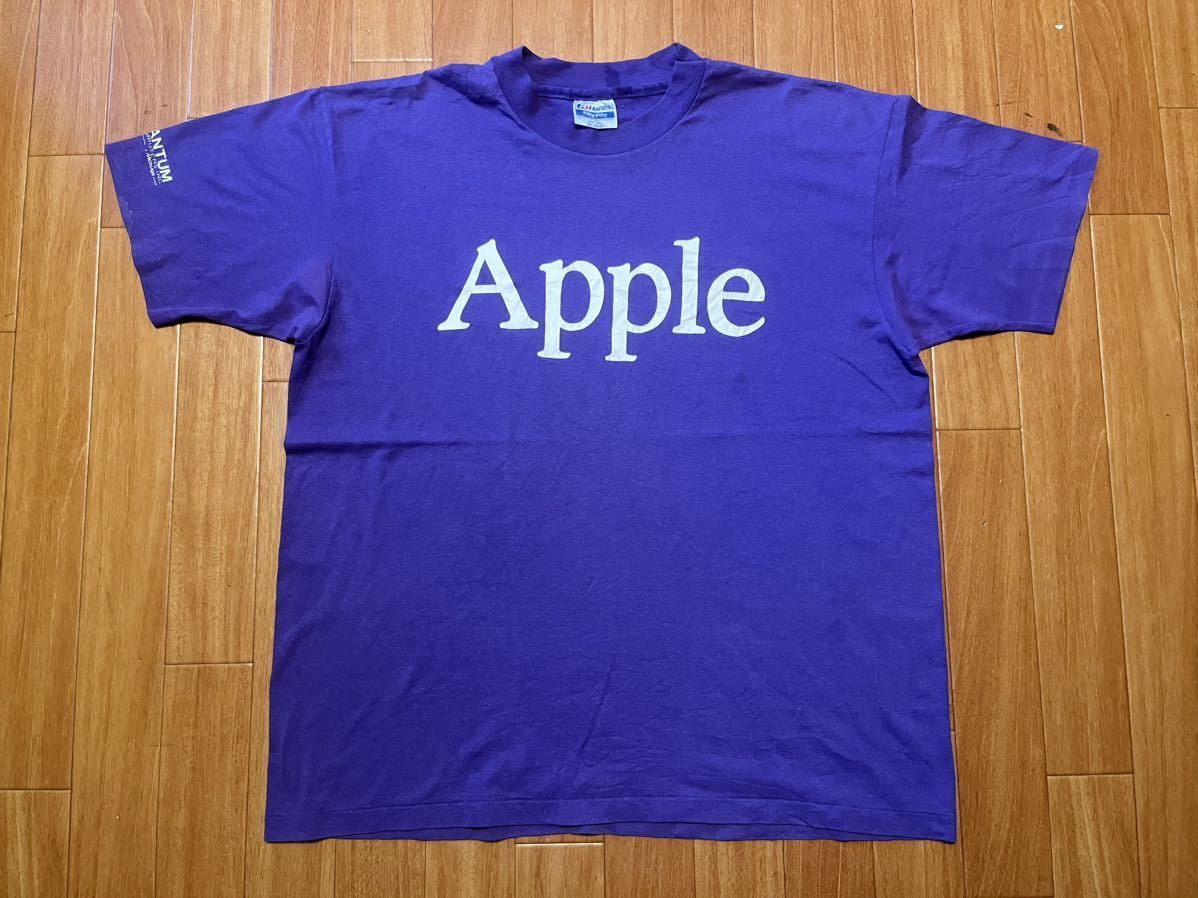 80s 90s Apple プロモ ロゴ Tシャツ ビンテージ 野村訓一 XL アップル トラビススコット 古着 企業 ヴィンテージ hanes usa製 _画像1