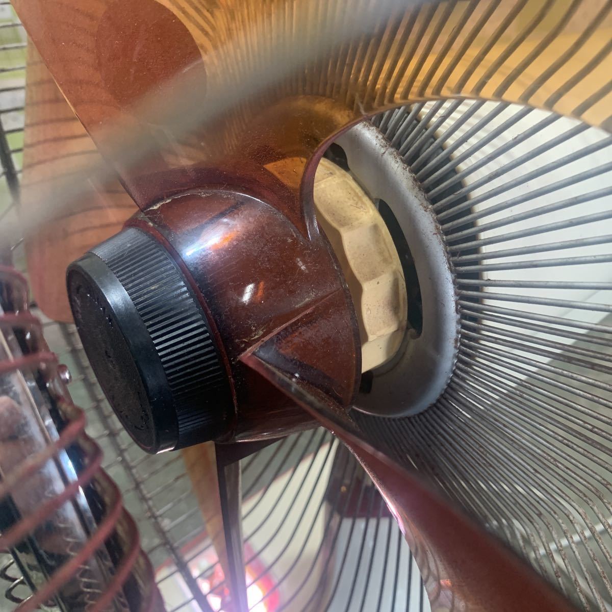 [JX8] Showa Retro antique retro electric fan electric fan TOSHIBA Toshiba F-220C yawing timer type [ electrification, rotation only verification ][ mail 160 size ]
