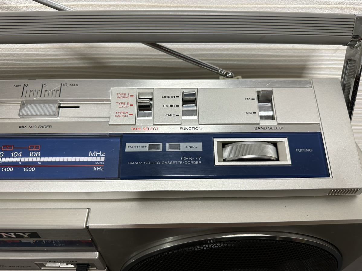 SONYソニー CFS-77 ラジカセ ステレオカセットレコーダー動作品 | www