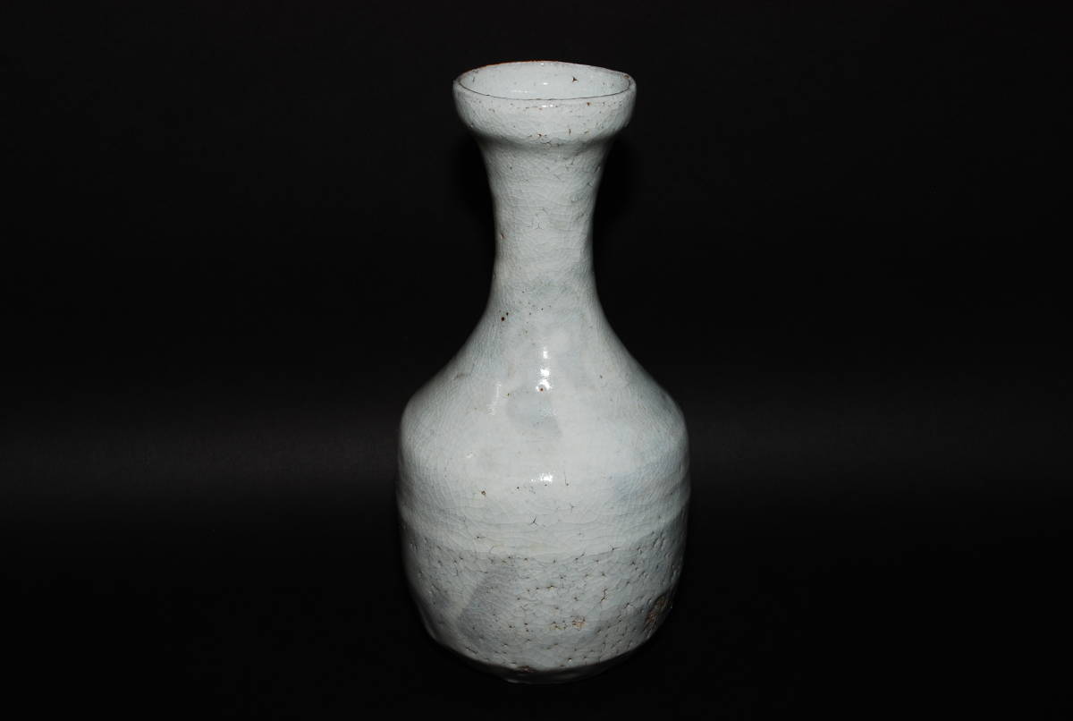 虎渓山 水月窯 造　粉吹風 花入　高さ：25.5cm　共箱　本物保証