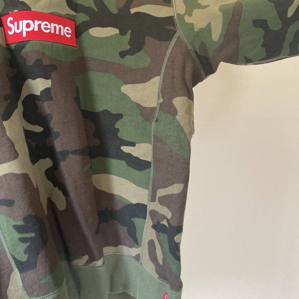 即納最大半額 Supreme 15AW Box Logo Crewneck 迷彩 sizeS AW
